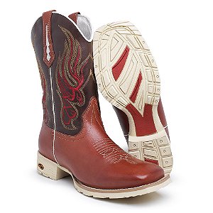Bota Texana Masculina Sola Branca