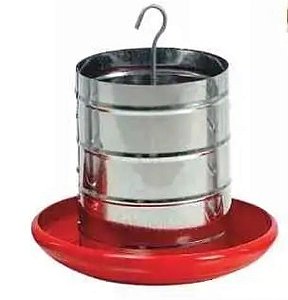 COMEDOURO AVES, FRANGO, FAISÃO 20 KG TUBULAR GALV. FUNDO PLÁSTICO