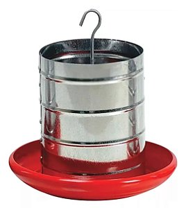 COMEDOURO AVE, FRANGO, FAISÃO 3 KG TUBULAR GALV. FUNDO PLÁSTICO