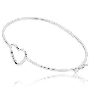 Bracelete De Coração Em Prata 925