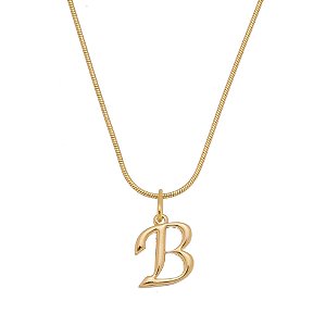 Colar Com Pingente Letra B