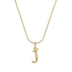 Colar Com Pingente Letra J