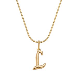 Colar Com Pingente Letra L