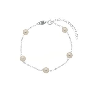 Pulseira Pérolas 6mm Prata 925