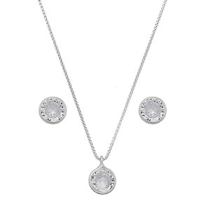 Conjunto Ponto de Luz Prata 925