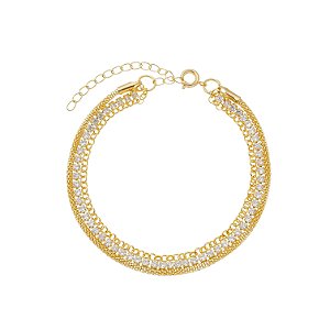 Mix de Pulseiras Semijoia Ouro 18K