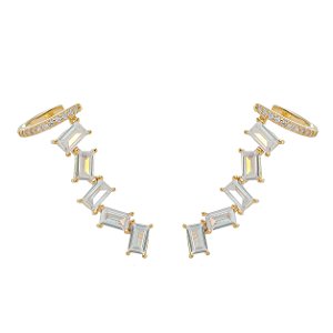 Ear Cuff Zircônia Cristal