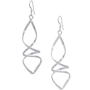 Brinco em espiral prata 925