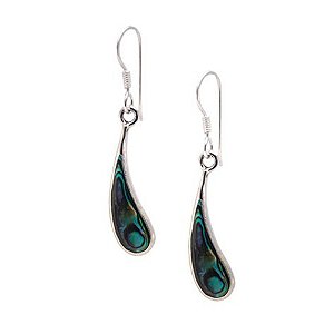 Brinco Anzol com Abalone Prata 925