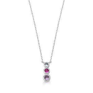 Colar ponto de Luz Rainbow Prata 925