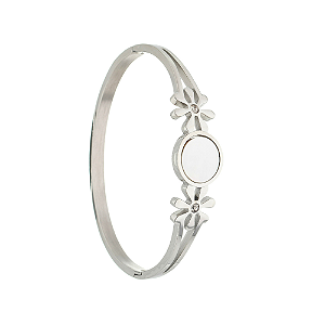 Bracelete flores e madrepérola