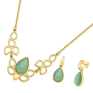 Conjunto Gota Pedra natural