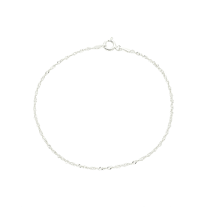 Pulseira Singapura fininha prata 925