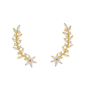 Brinco Ear cuff flor