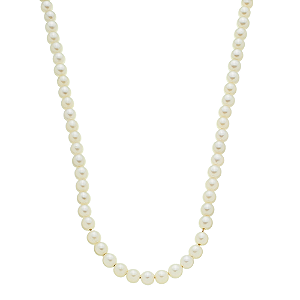Colar de pérolas semijoia em ouro 18k