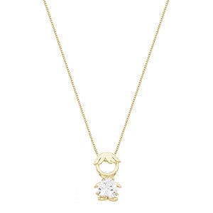 Colar menino com zircônia cristal