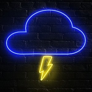 Neon Led - Nuvem de Raios