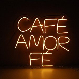 Neon Led - café amor fé