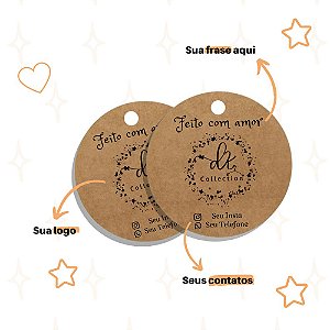 Tag Kraft 5cm Redonda