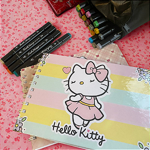 Livro de Colorir Hello Kitty com 50 Folhas - Capa Dura