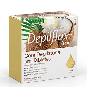 Cera Depilatória Quente Em Tabletes Coco 500G Depilflax