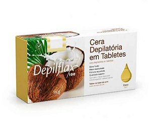 Cera Depilatória Quente Em Tabletes Coco 1kg Depilflax