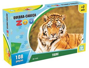 Quebra Cabeça 108 Peças Zoo Tigre