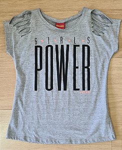 Blusa Amora Girls Power Cinza