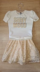 Conjunto Shiny Mood Dourado Infanti