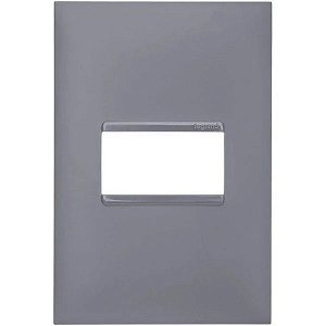 Placa 1 Posto 4X2 Cinza - Pial Plus+