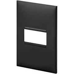 Placa 1 Posto 4X2 Preta - Pial Plus+