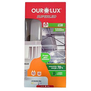 LAMPADA LED ULTRABULBO 65W E40 6500K 5000 LUMENS OUROLUX