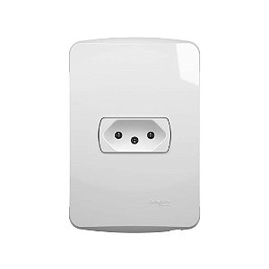 Conjunto Tomada 2P+T 10A 250V Branco - Miluz Schneider