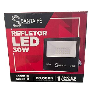 Refletor Led 30W 6000K Santa Fé