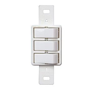 Interruptor Simples 3 Teclas s/ Placa Branco Lumibras