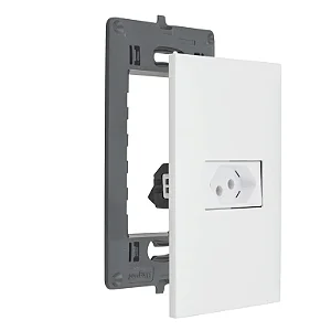 Conjunto Tomada 20a 2p+t 4x2 Branca 615081bc Pial Plus+