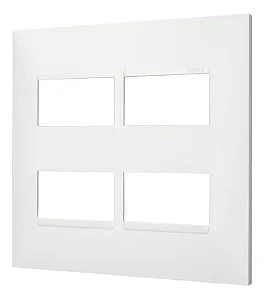Placa 2+2 Postos 4x4 Branca Pial Plus+ 618514BC