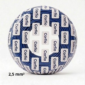 Cabo Flexível 2,5mm Azul Corfio 750V Antichamas Rolo 100m