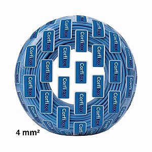 Cabo Flexivel 4mm Atox Azul Corfitox - Rolo 100 metros