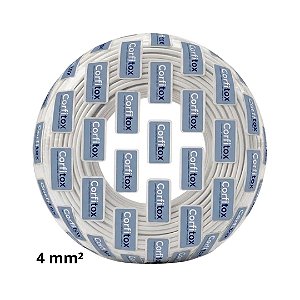 Cabo Flexivel 4mm Atox Branco Corfitox - Rolo 100 metros