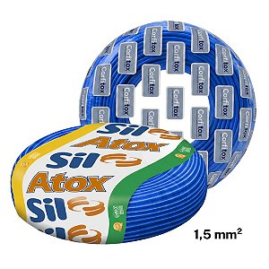 Cabo Flexivel Atox 1,5mm Azul 100m Sil / Corfio
