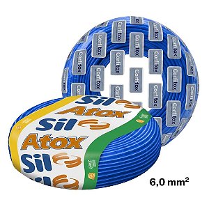 Cabo Flexivel Atox 6,0mm Azul 100m Sil / Corfio