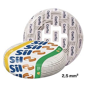 Cabo Flexivel 2,5mm Branco 100m Sil / Corfio