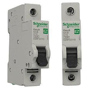 Disjuntor 1x10A C Monopolar 10A Curva C Schneider EASY9