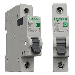 Disjuntor 1x16A C Monopolar 16A Curva C Schneider EASY9