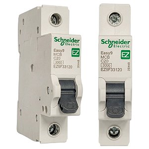 Disjuntor 1x20A C Monopolar 20A Curva C Schneider EASY9