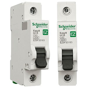 Disjuntor 1x63A C Monopolar 63A Curva C Schneider EASY9
