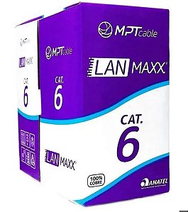 Cabo UTP Rede CAT-6 Azul MPT CABLE CM (Caixa 305 Metros)