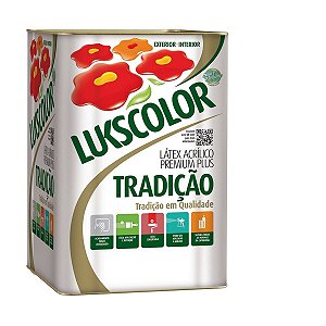 Tinta Parede Latex Acrilica Premium Lukscolor 18L Tradição Branco