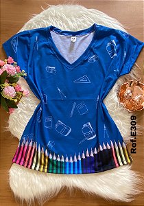 Blusinha LÁPIS Azul
